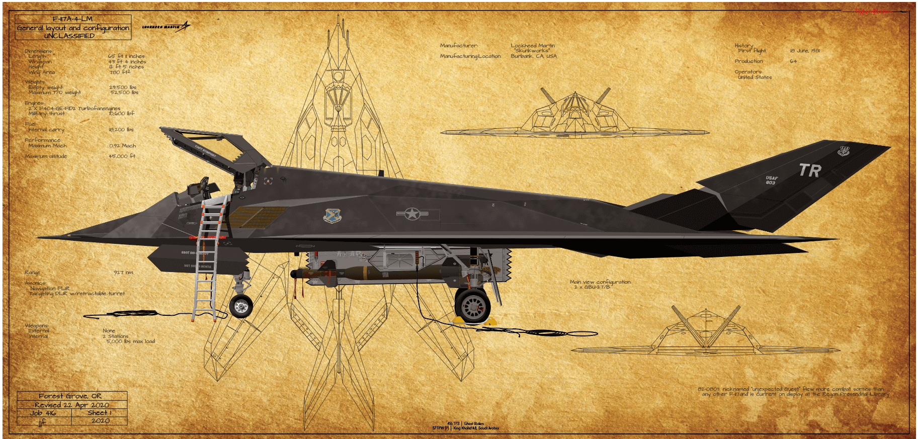 一旦終了 LUMINOX ナイトホーク F-117 初期額下げ